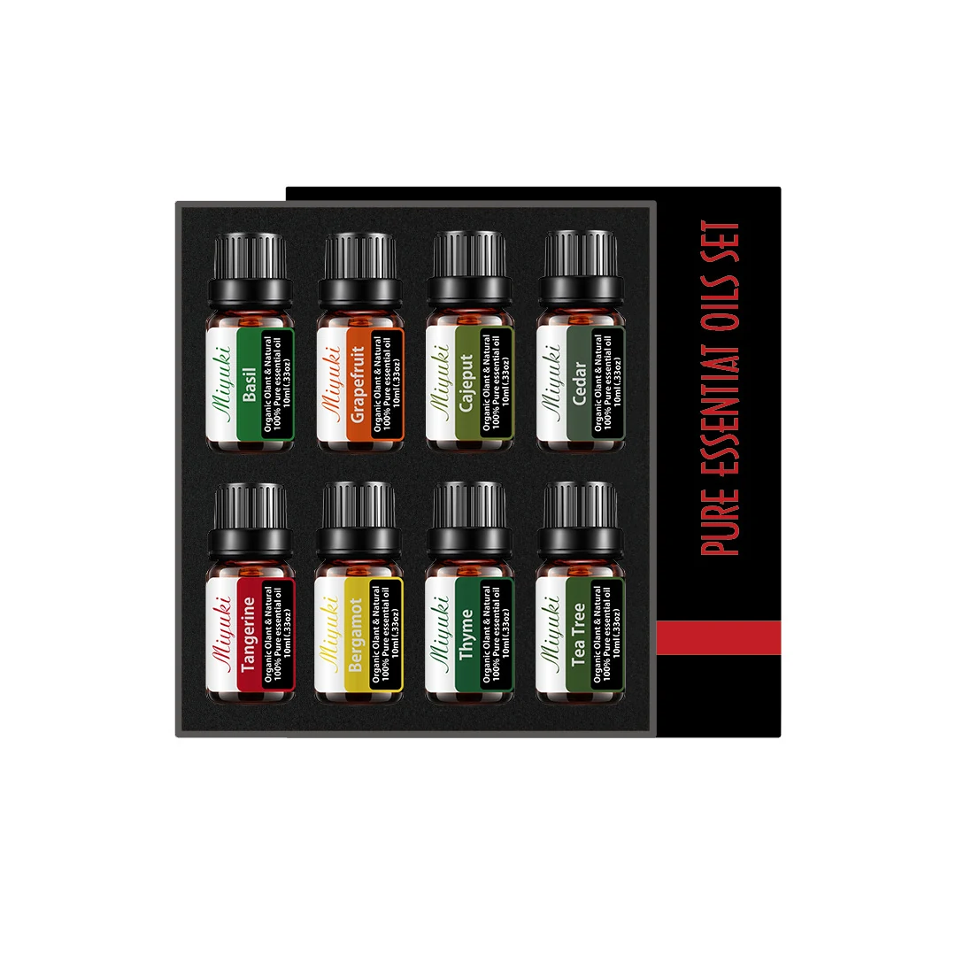 Eight MIYUKI 10 ml bottles in a presentation box from the existing catalogue